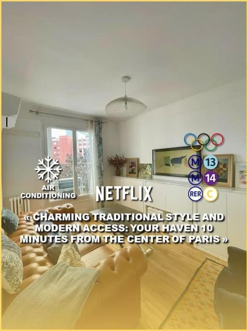 Air Conditioning - Metro 14 - Charming Traditional Style And Modern Access 10 Mn Away From Center Of Paris Clichy Exterior photo